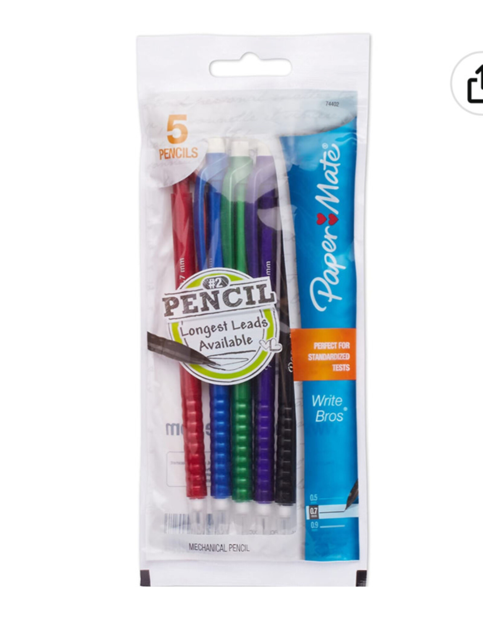 Papermate PAPER MATE MECHANICAL PENCIL  0.7MM - 5 PACK