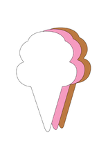 CUT-OUTS LARGE: ICE CREAM 31PC 5.5"  assorted colors