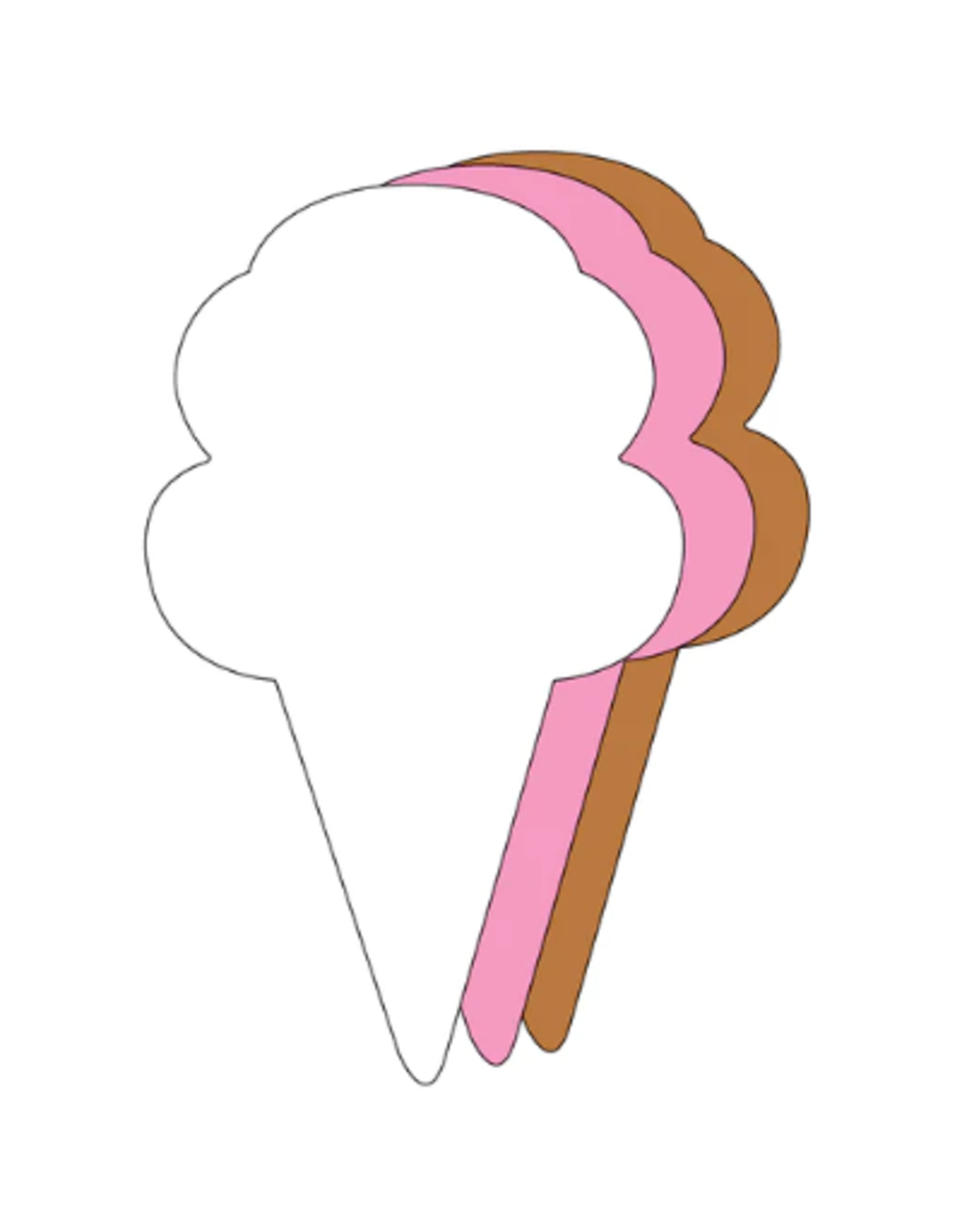 CUT-OUTS LARGE: ICE CREAM 31PC 5.5"  assorted colors