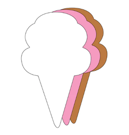 CUT-OUTS: ICE CREAM SMALL 31 PC ASSORTED COLORS 3"