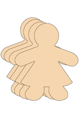 CUT-OUTS: GIRL SMALL  3" 31 PACK