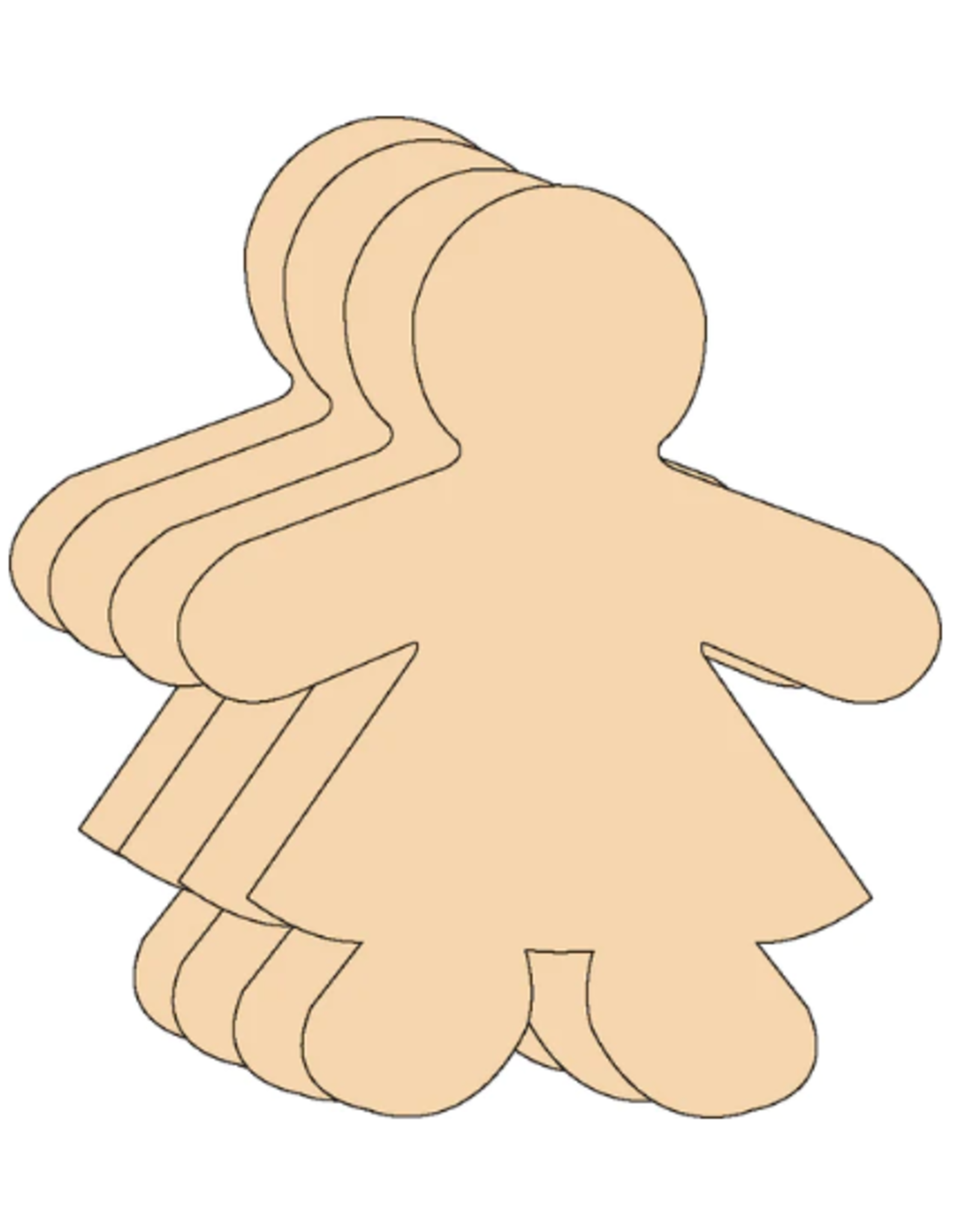 CUT-OUTS: GIRL SMALL  3" 31 PACK