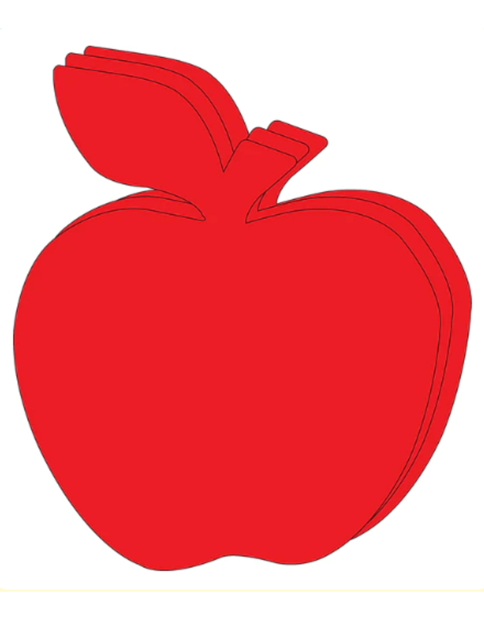 CUT OUTS:  EXTRA LARGE RED APPLE 8"x10" 15 PACK