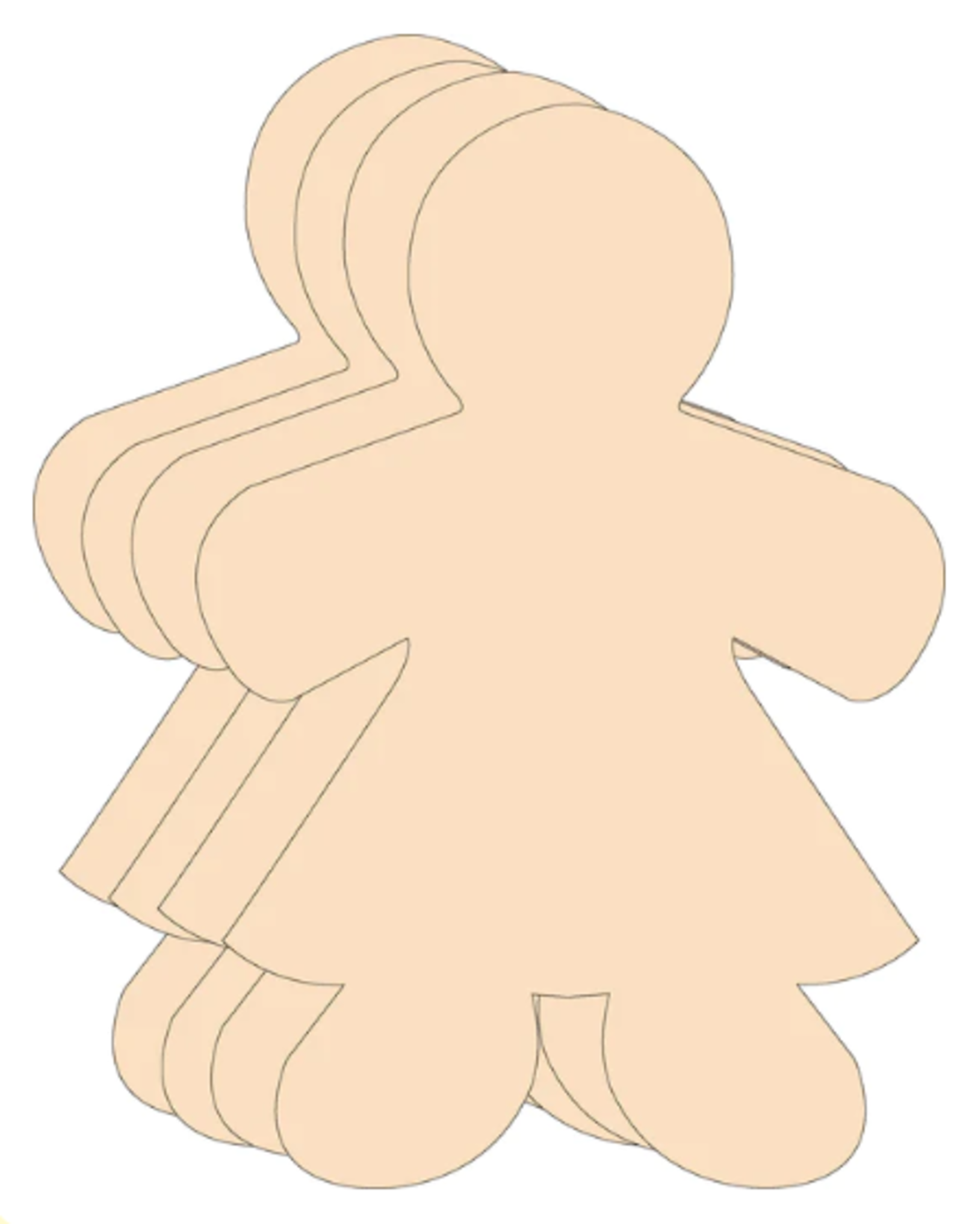 CUT-OUTS: GIRLS LARGE 8"x10" 15 PACK