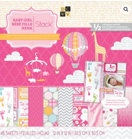 Diecuts With A View Paper Stack 12"X12" 48/Pkg-Baby Girl