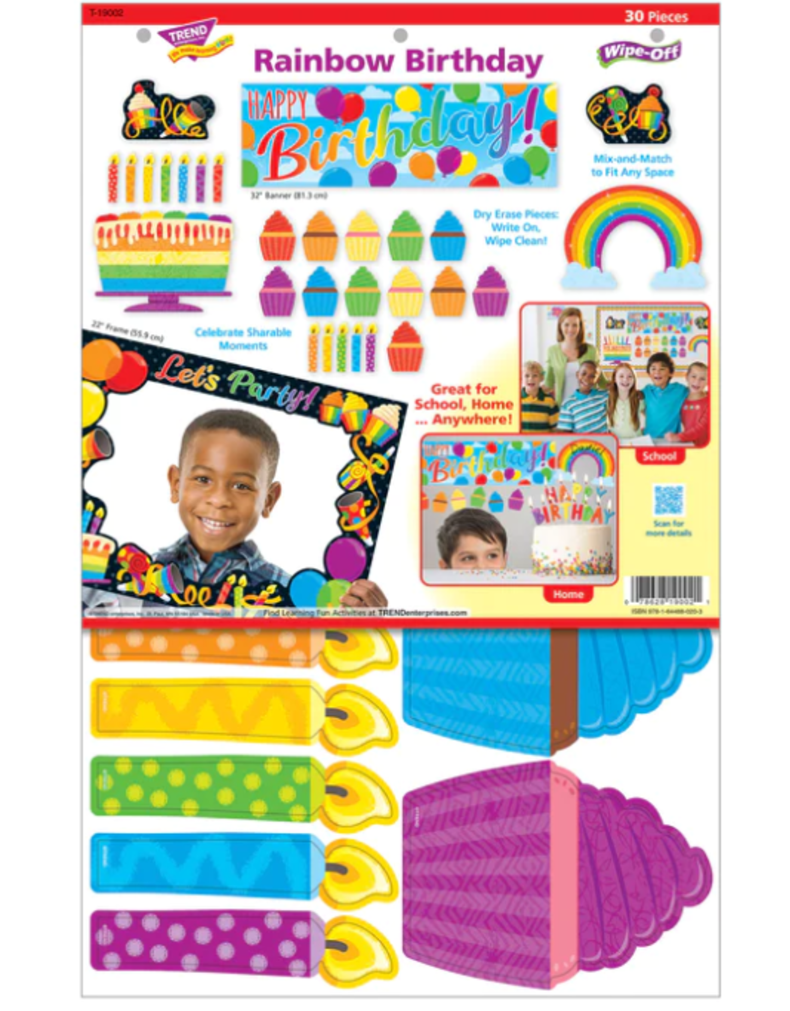 LEARNING SET RAINBOW BIRTHDAY 30 PC