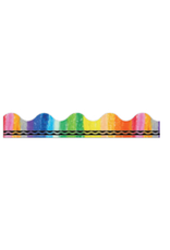 SCALLOPED BORDER CRAYOLA RAINBOW  - 2 3/4"X37'