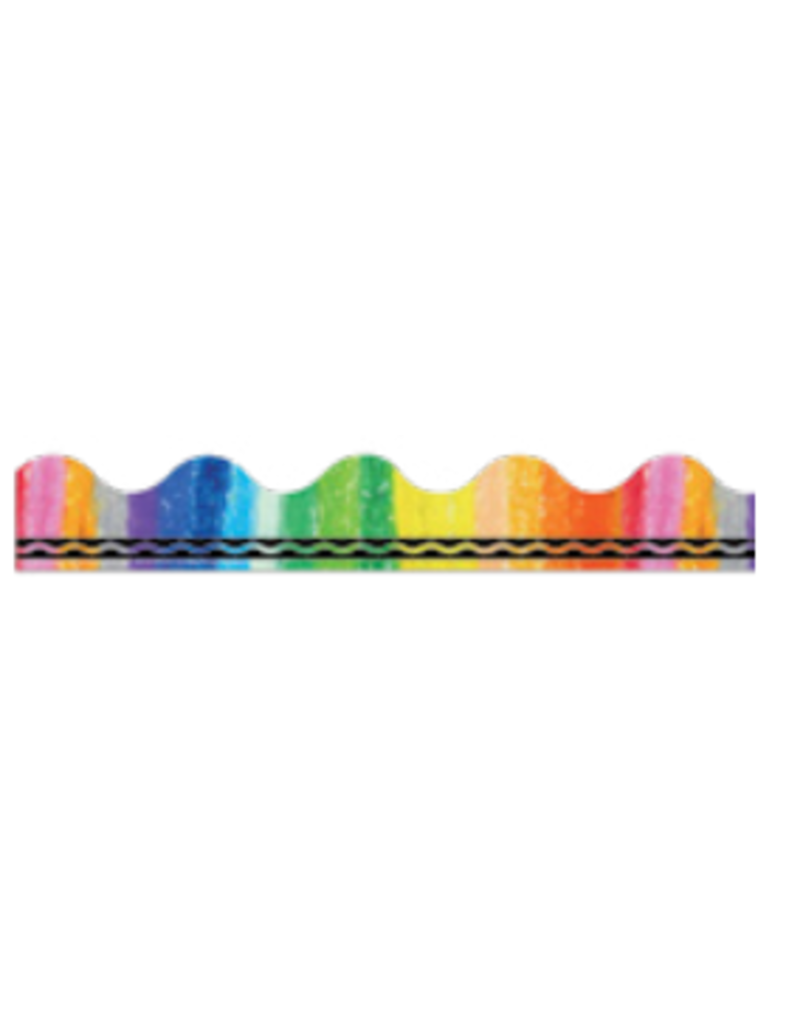 SCALLOPED BORDER CRAYOLA RAINBOW  - 2 3/4"X37'