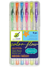 GEL PENS: NEON GLITTER 6 PACK