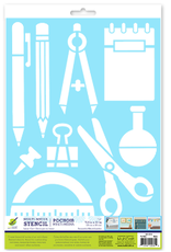 STENCIL SCHOOL SUPPLIES