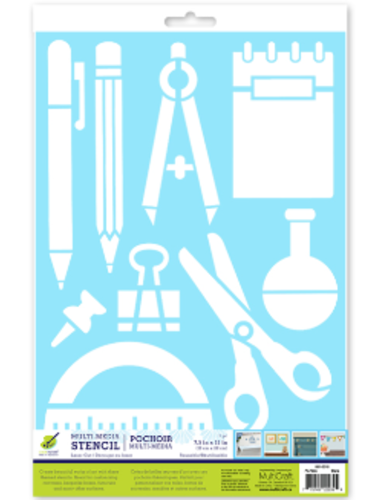 STENCIL SCHOOL SUPPLIES