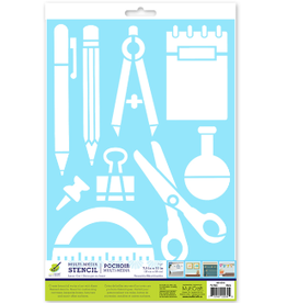 STENCIL SCHOOL SUPPLIES