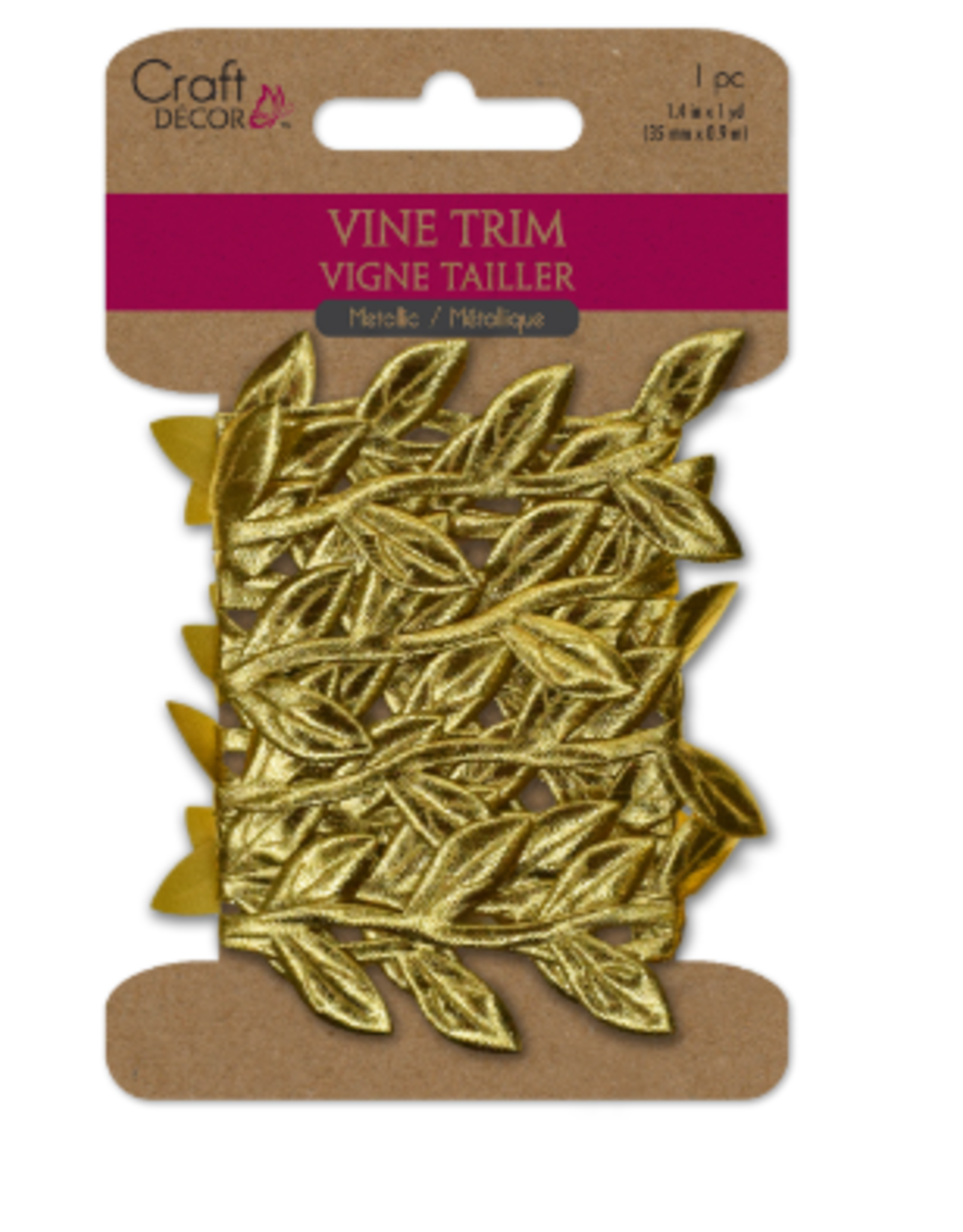 METALLIC VINE RIM GOLD 2.2YRD
