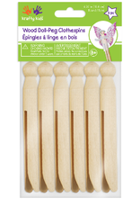 WOOD DOLL PINS 6pc 4.25"