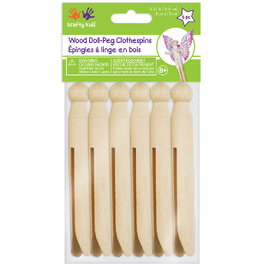 WOOD DOLL PINS 6pc 4.25"