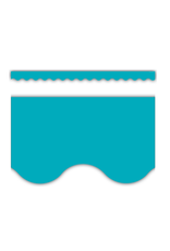 SCALLOPED  BORDERS TEAL - 3"X35'