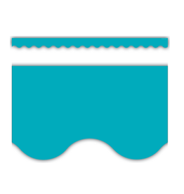 SCALLOPED  BORDERS TEAL - 3"X35'