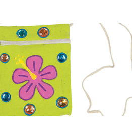 DIY Canvas Zipper Purses  2" handle  5" x 7"  12Pcs