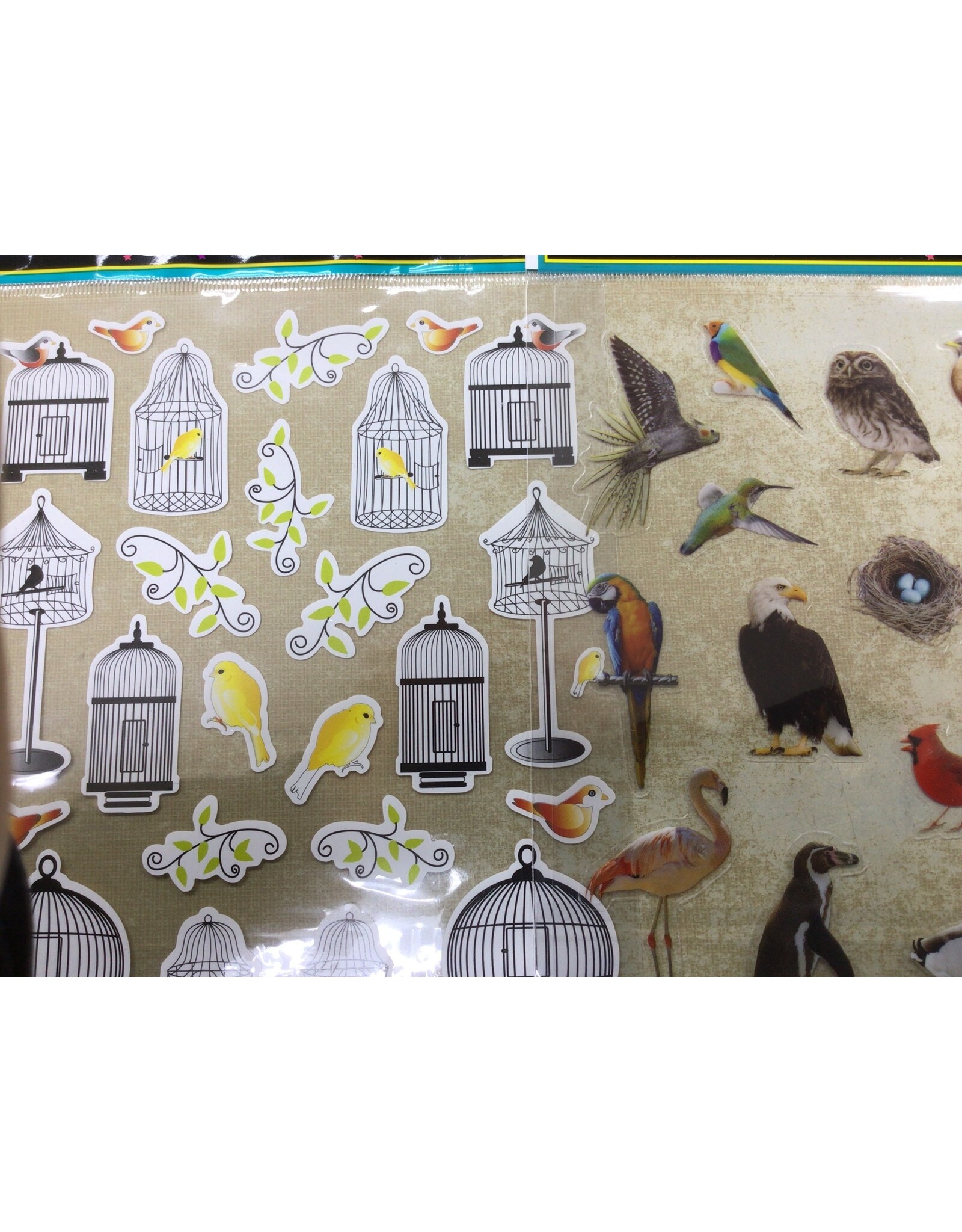 STICKERS: bird and bird cages
