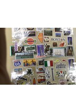 STICKERS: Italy, Boston, California