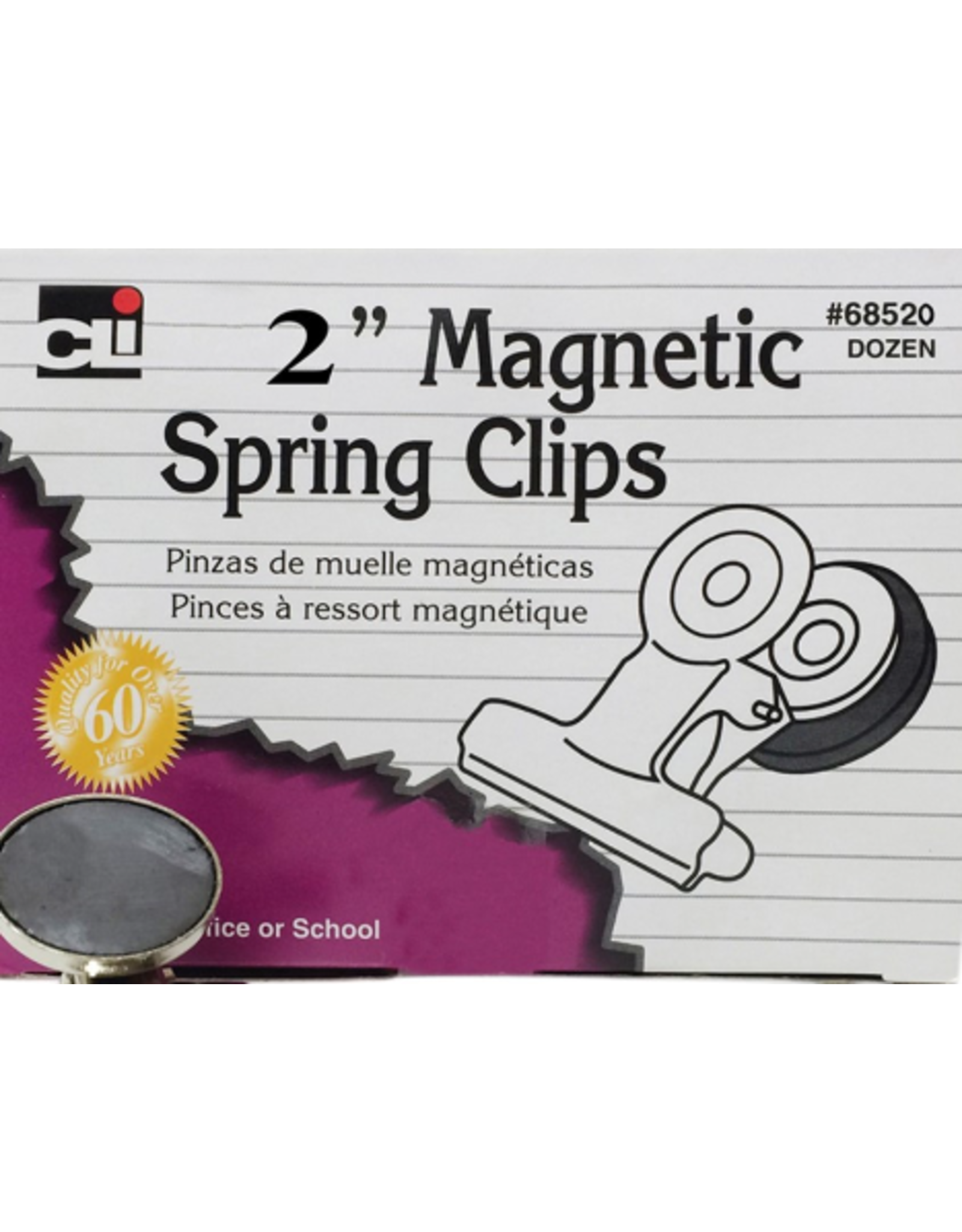 SPRING CLIP MAGNETIC 2” -12 PACK
