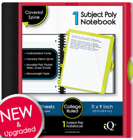 I SCHOLAR 1 Subject Poly Cover  Notebook - College Ruled