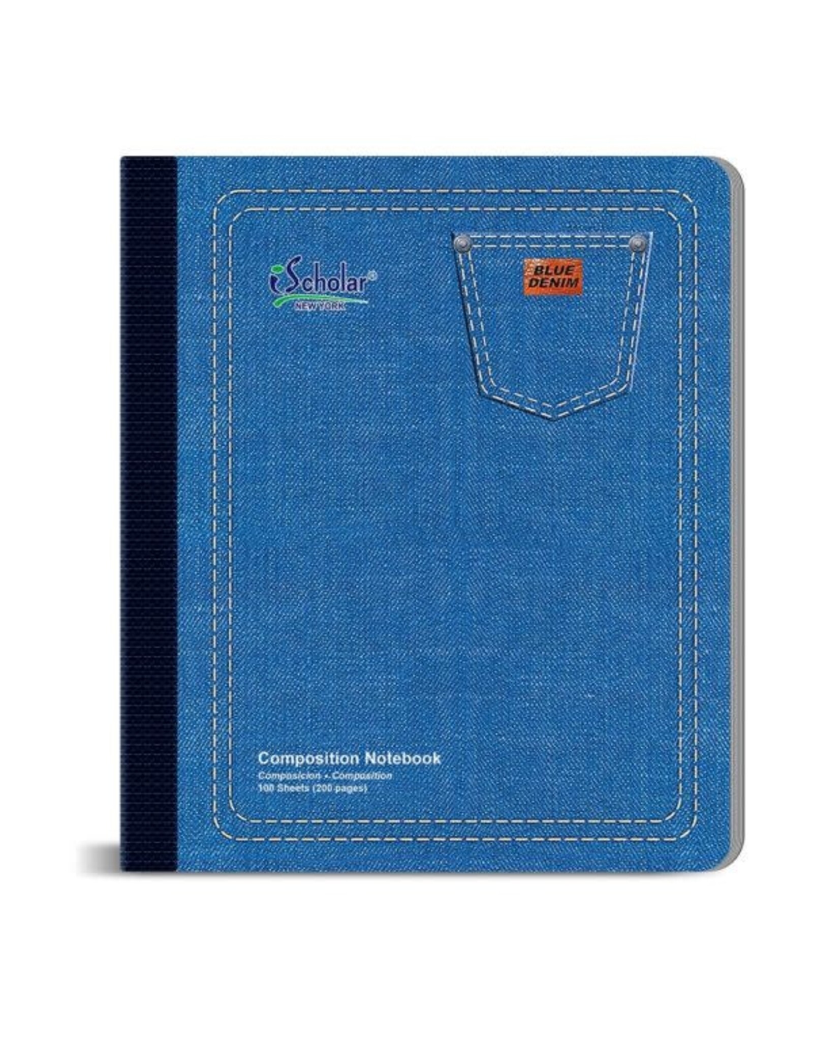 BLUE DENIM COMPOSITION NOTEBOOK 8.25"X6.25" 100 SHEETS