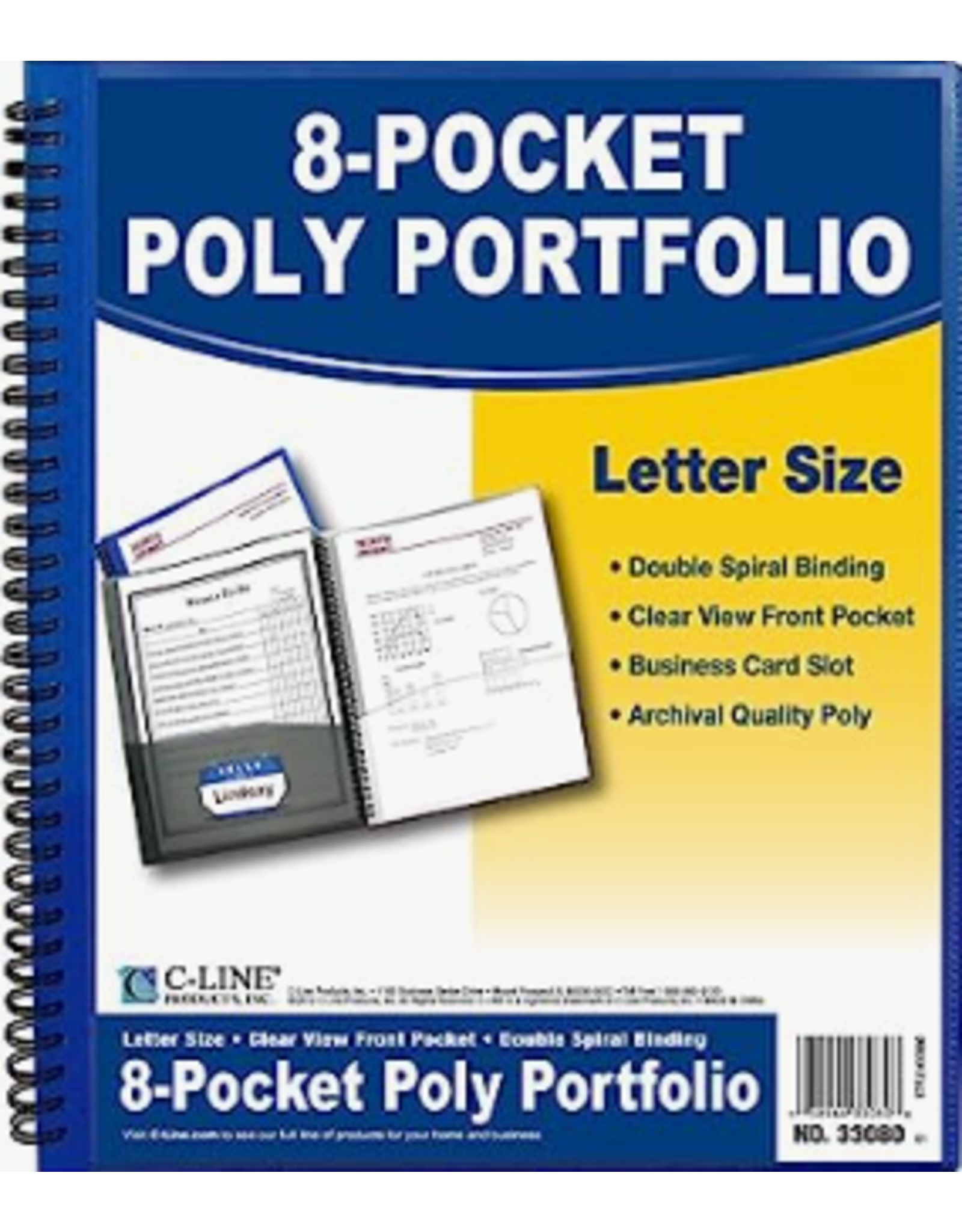 8 Pkt Folder w/ Front View c-line