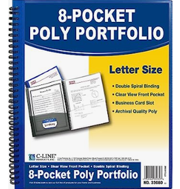 8 Pkt Folder w/ Front View c-line