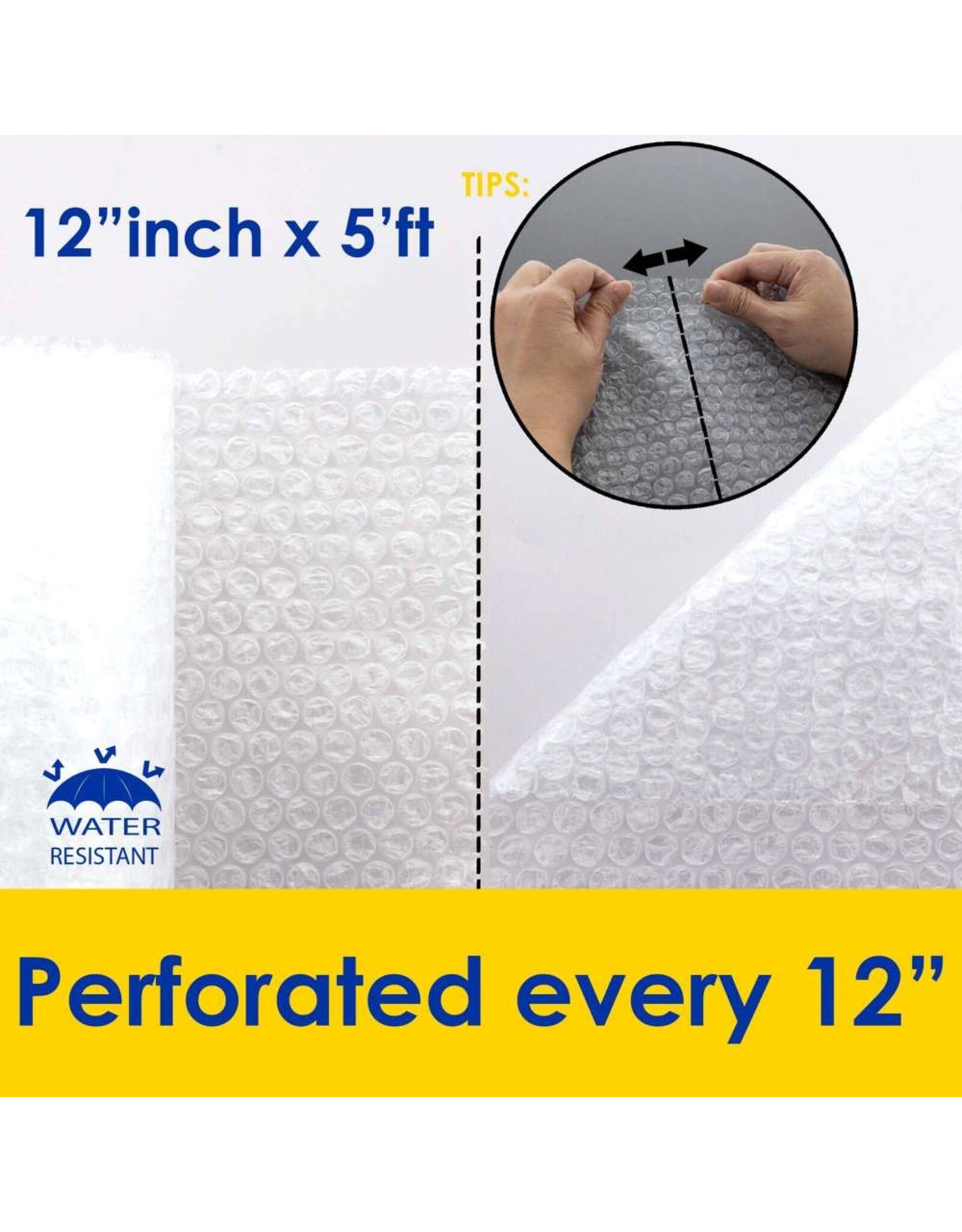 BUBBLE WRAP - 12"x5FT CUSHION WRAP