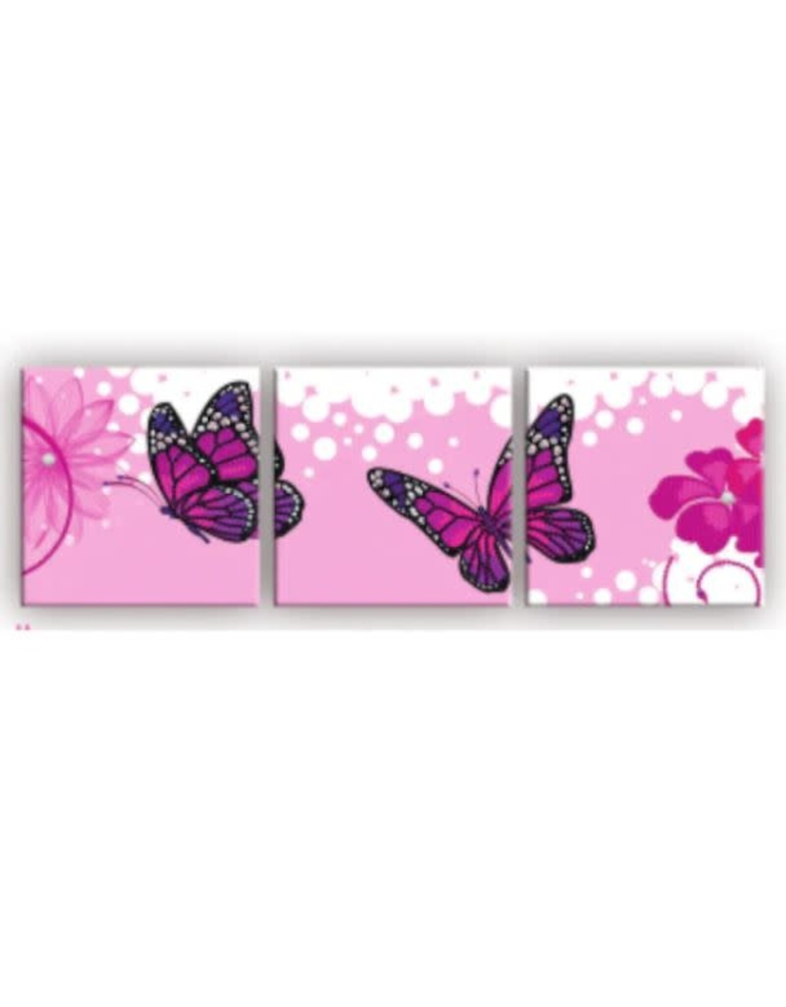 RHINESTONE CANVAS: BUTTERFLY 3 pc