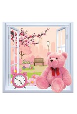 PAINT BY NUMBER BEAR BY WINDOW