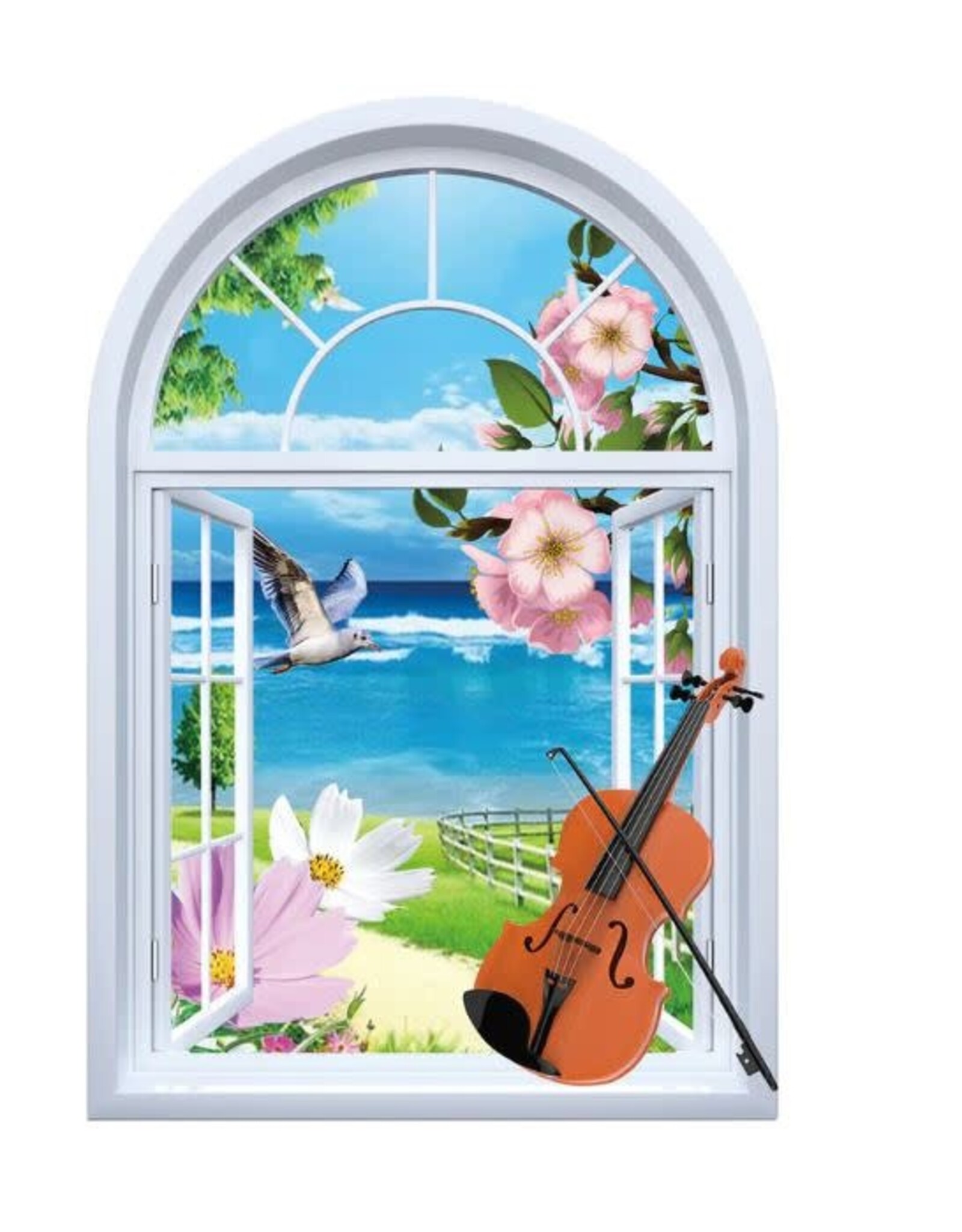 PAINT BY NUMBER VIOLIN BY WINDOW