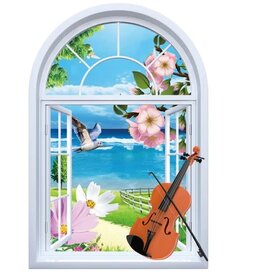 PAINT BY NUMBER VIOLIN BY WINDOW
