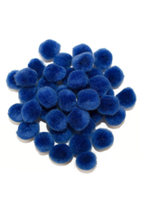 POM POMS: 1/2"  ROYAL BLUE 100 PACK