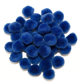 POM POMS: 1/2"  ROYAL BLUE 100 PACK