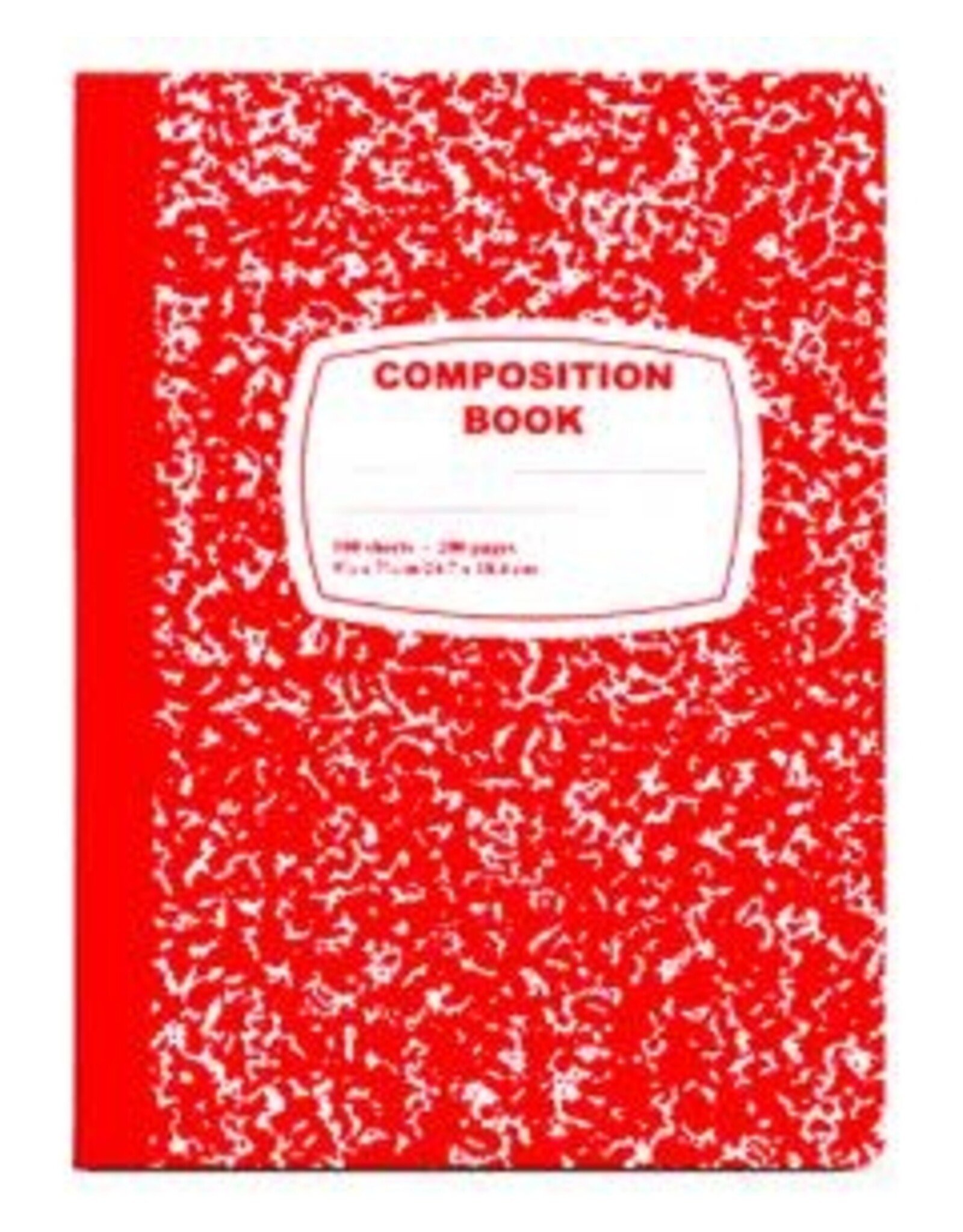 COMPOSITION BOOK - WIDE RULED 100 sheets - Red Cover