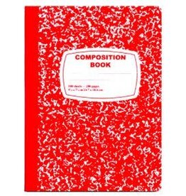 COMPOSITION BOOK - WIDE RULED 100 sheets - Red Cover