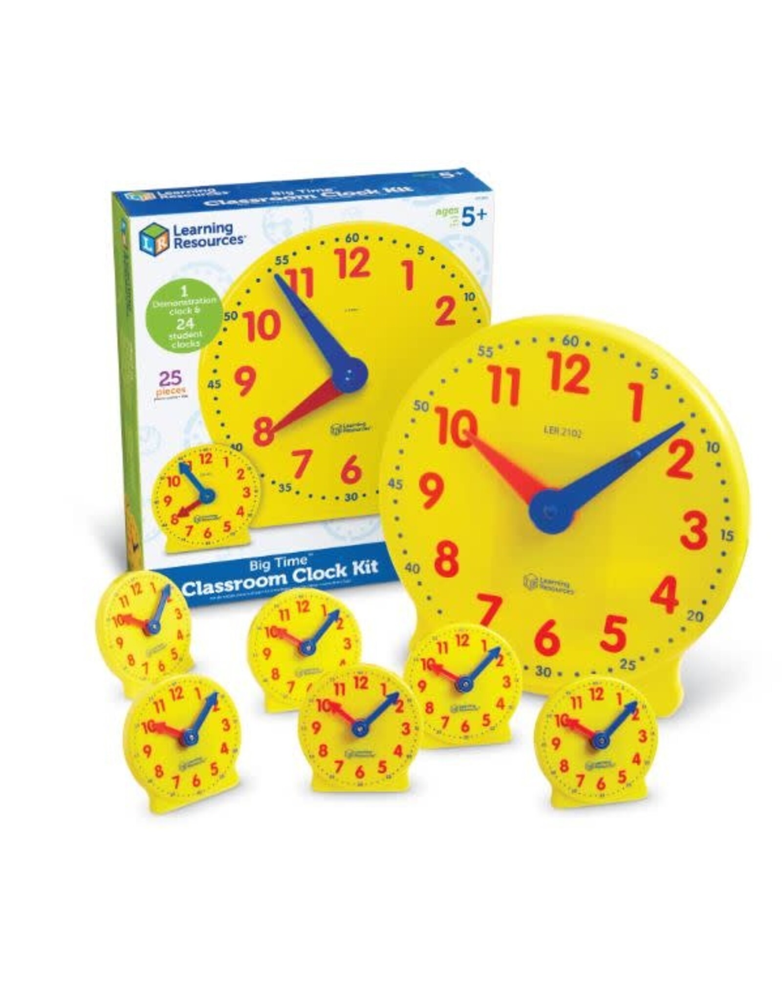 Learning Resources CLASSROOM CLOCK SET 25 PACK