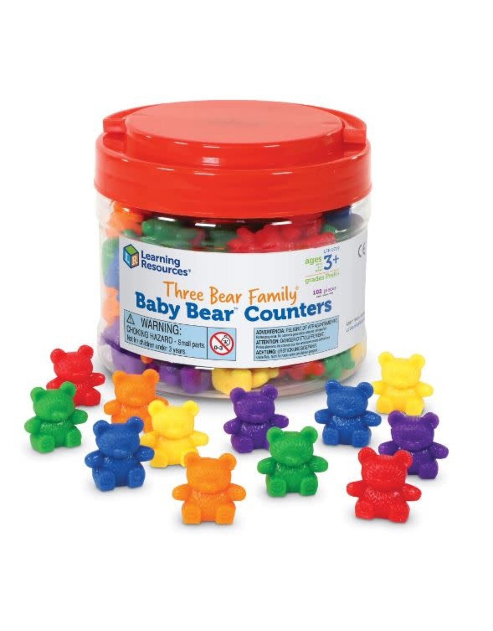 Learning Resources Baby Bear Counters, 6 colors, Set of 102