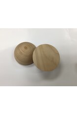 WOODEN HALF BALL 2.5"