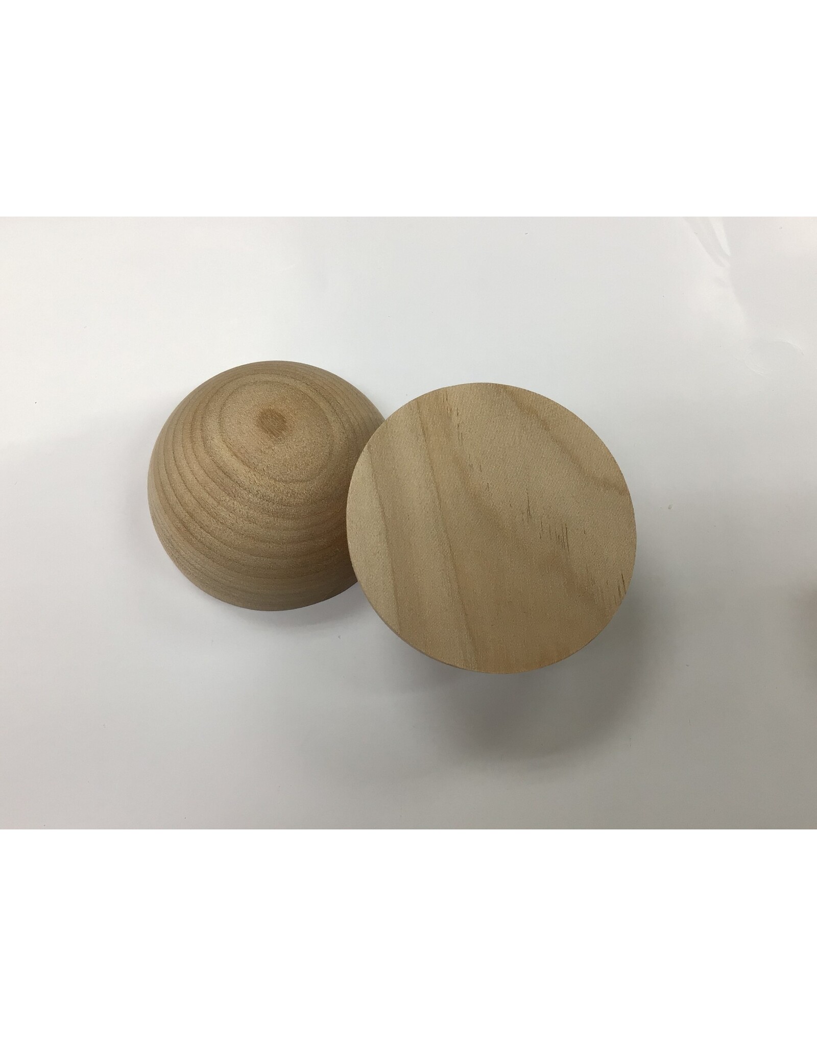 WOODEN HALF BALL 2.5"