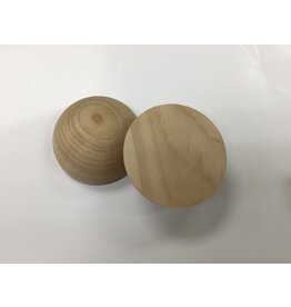 WOODEN HALF BALL 2.5"