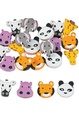 ERASERS: MINI  ZOO ANIMAL 24 PACK