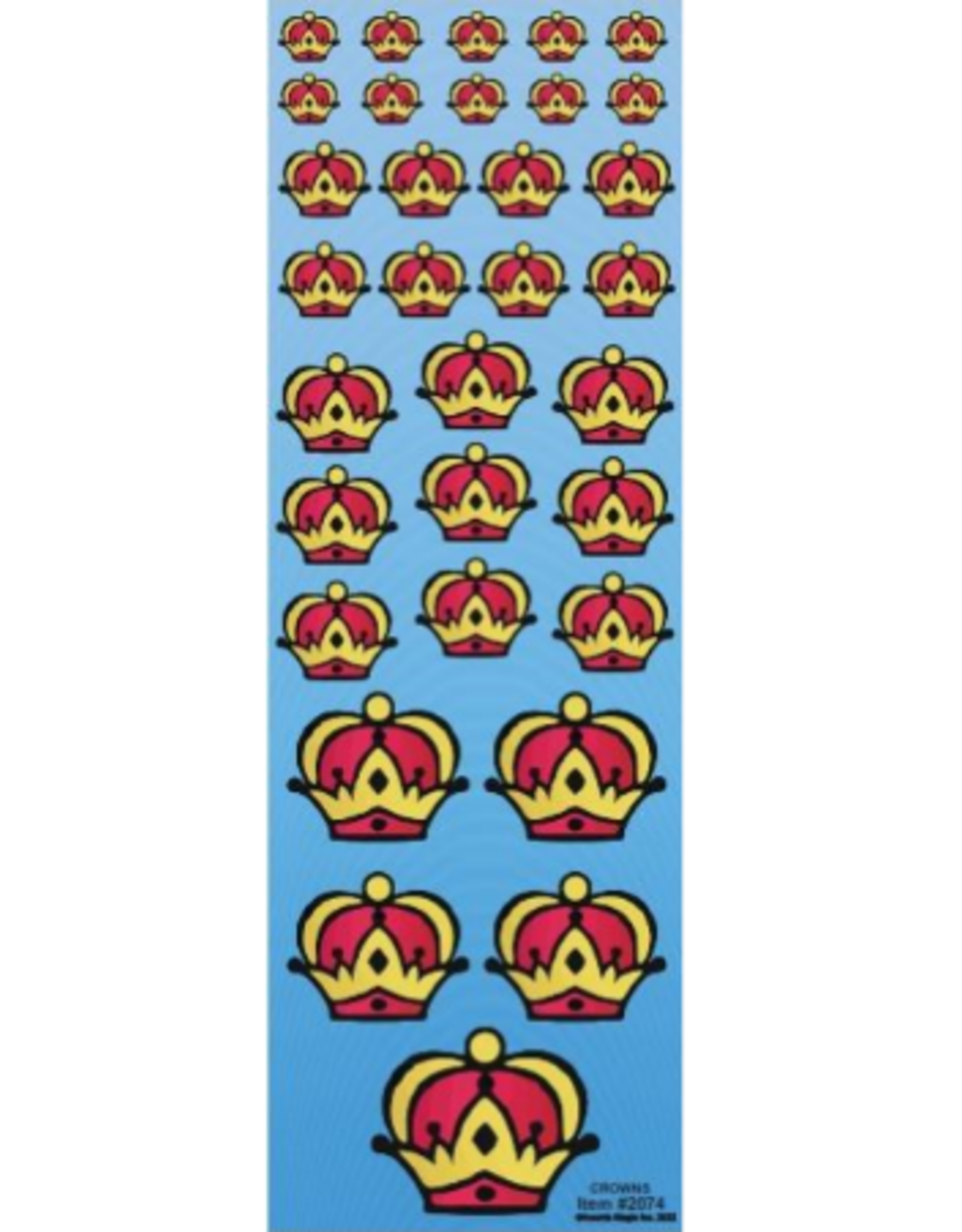 incento magic STICKERS  -  CROWNS - 6 SHEETS