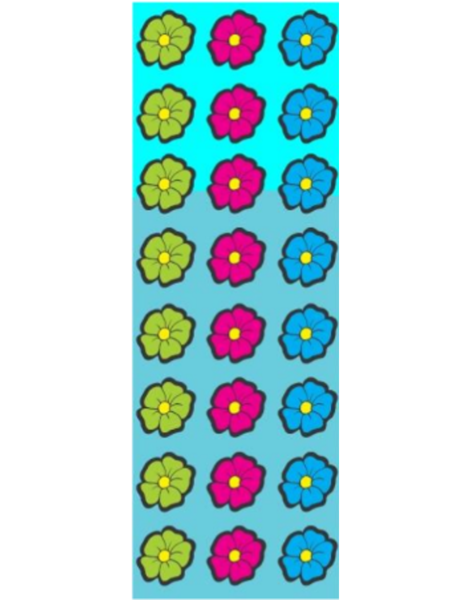 incento magic STICKERS - Die-Cut  Flowers 24 per sheet - 6 SHEETS