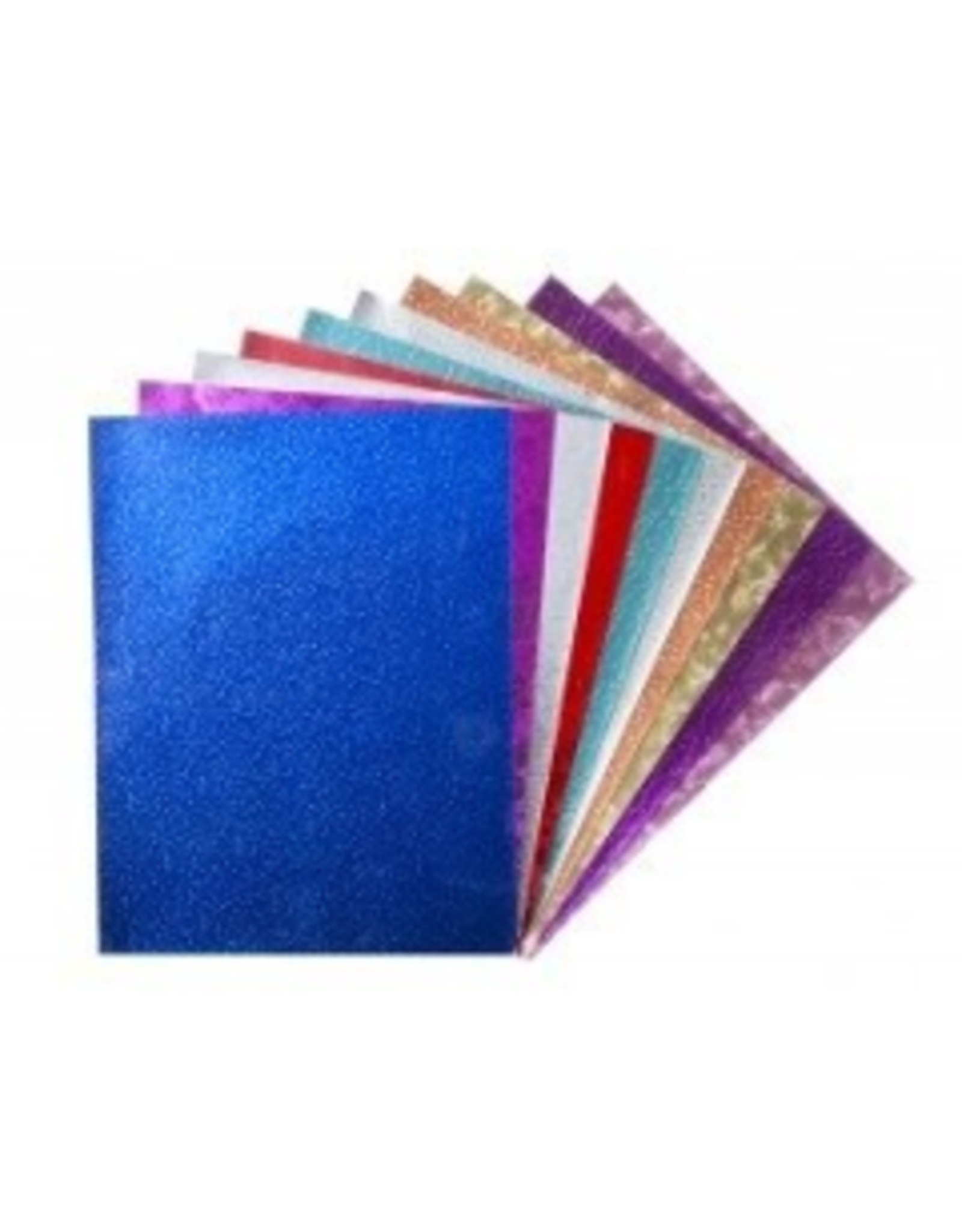 METALLIC  EMBOSSED PAPER   8½"x10" ASSORTED COLORS - 30 PACK