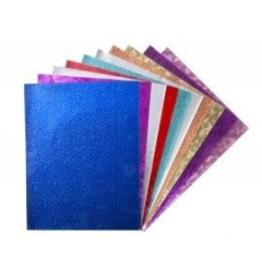 METALLIC  EMBOSSED PAPER   8½"x10" ASSORTED COLORS - 30 PACK