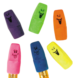 ERASER -  Neon funny Face Pencil Top 144pcs
