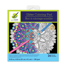 GLITTER COLORING PAD CLASSIC MANDALA